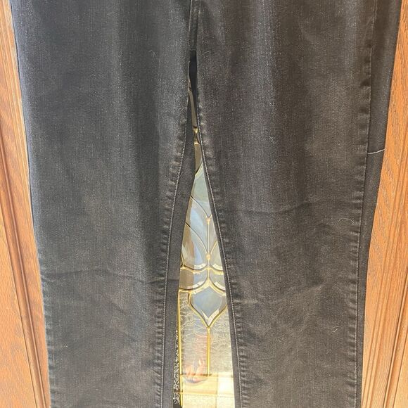 Levi's 505 Jeans Women's Size 10L Black Mid-Rise Straight Leg Denim 34" Inseam - Picture 5 of 15